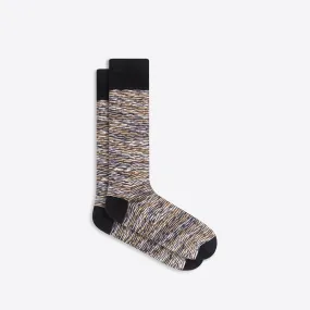 Abstract Melange Mid-Calf Sock