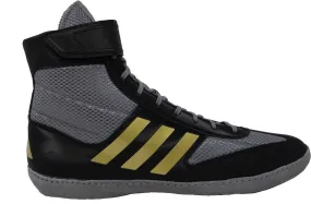 Adidas 224 Combat Speed 5 Wrestling Shoes - Gray Black Metallic Gold