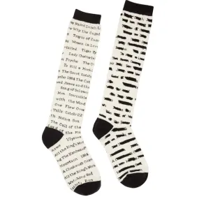 Banned Books Women's Knee High Sock