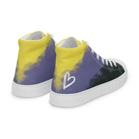 Cloudy Non-Binary High Top Canvas Shoes (Masc Sizing)