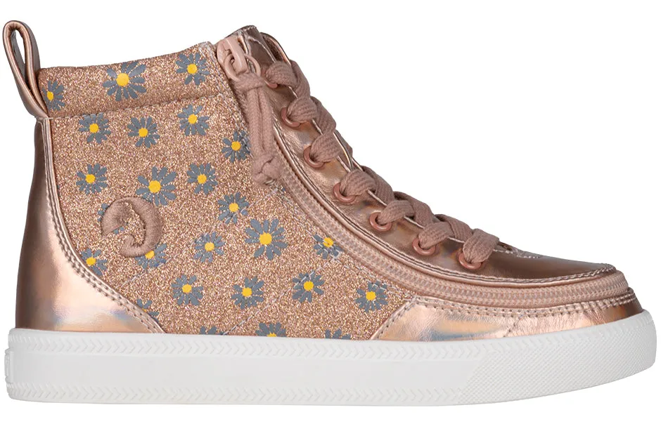 Rose Gold Daisy BILLY Classic Lace High Tops