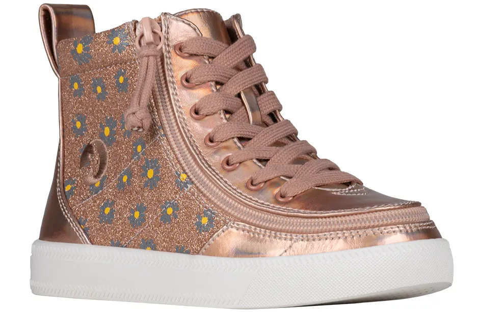 Rose Gold Daisy BILLY Classic Lace High Tops