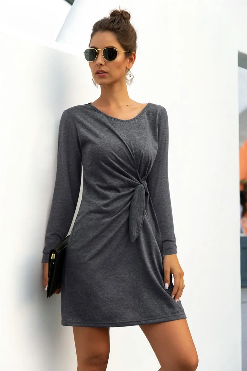 Solid Color Twist Knot Dress