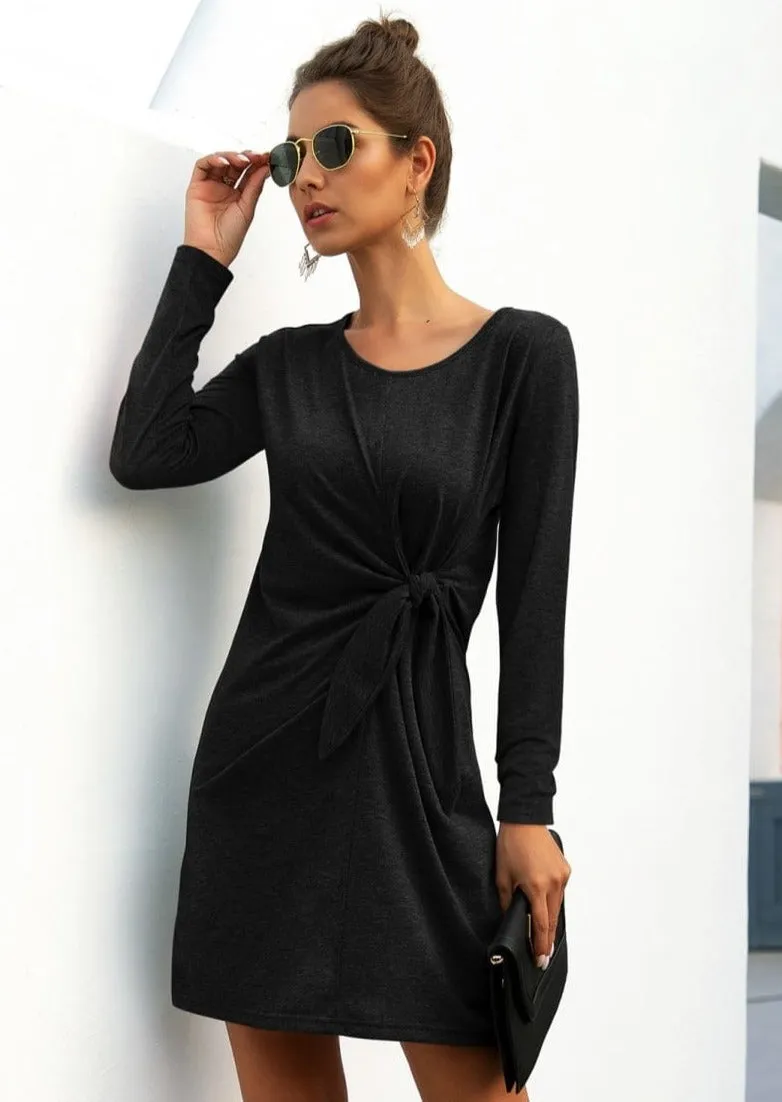 Solid Color Twist Knot Dress