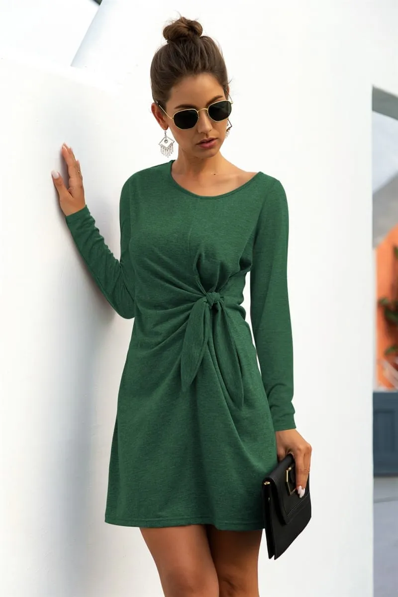 Solid Color Twist Knot Dress