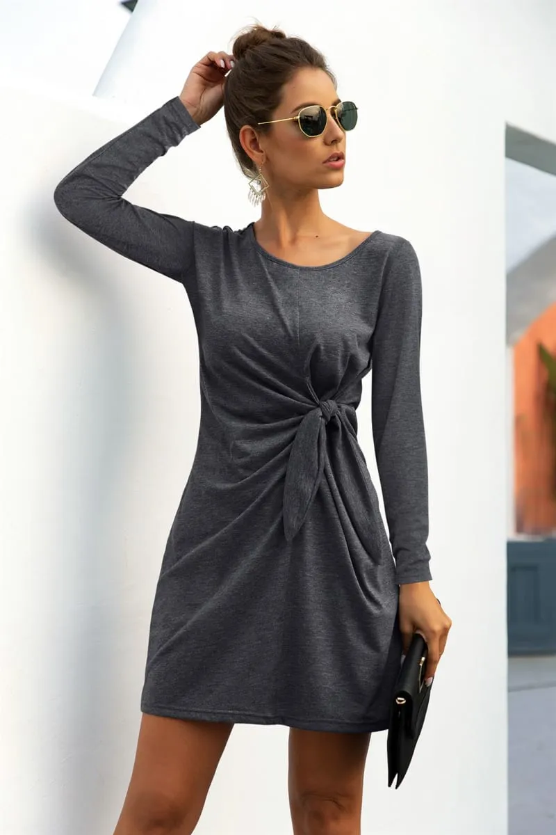 Solid Color Twist Knot Dress