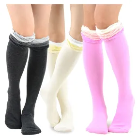 TeeHee Socks Women's Casual Cotton Knee High Love Combo 3-Pack (11144)